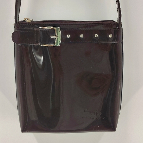 Beijo Purse Brown Crossbody Buckle Detail Zip Top - Picture 1 of 8